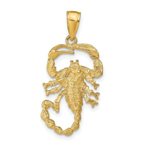 Black Bow Jewelry Co. Other - 14k Yellow Gold Textured Scorpion Pendant